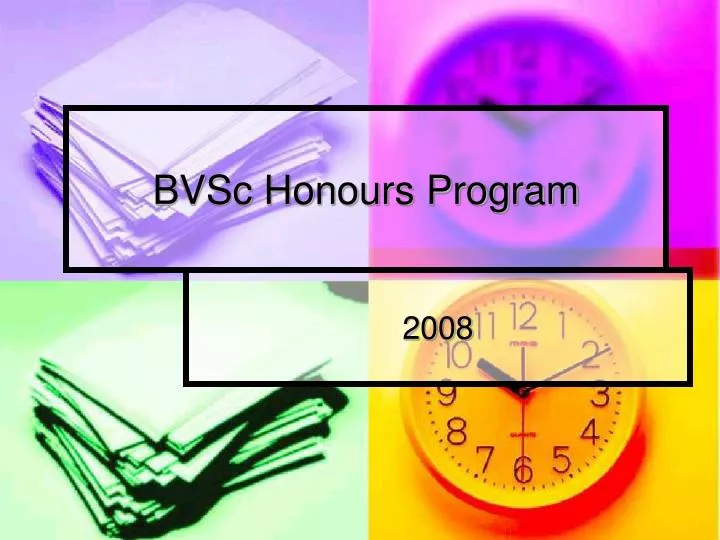 bvsc honours program