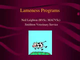 Lameness Programs