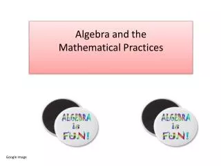 algebra and the mathematical practices