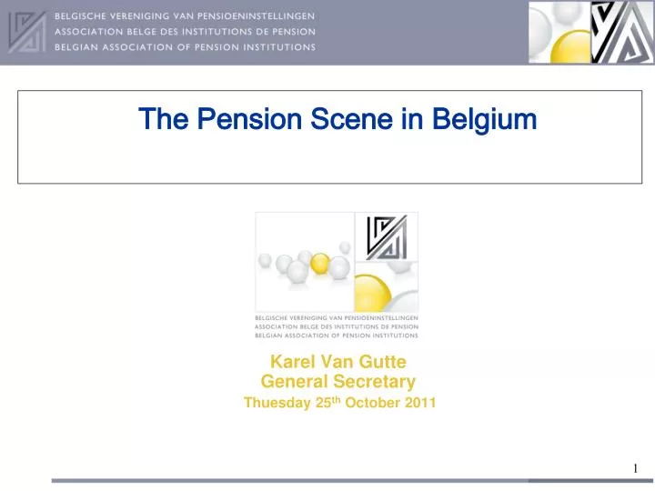 the pension scene in belgium karel van gutte general secretary thuesday 25 th october 2011