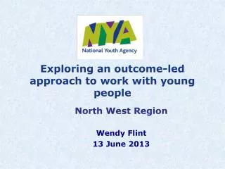 Exploring an outcome-led approach to work with young people