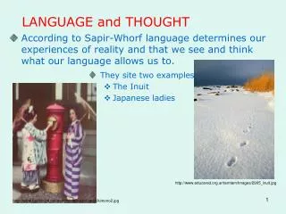 LANGUAGE and THOUGHT