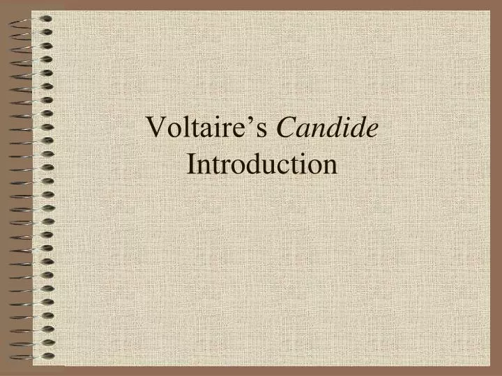 voltaire s candide introduction