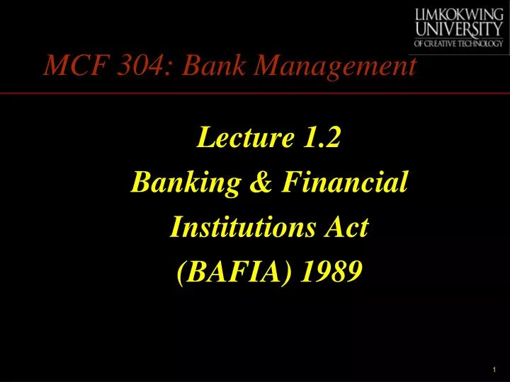 mcf 304 bank management