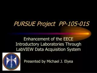 PURSUE Project PP-105-01S