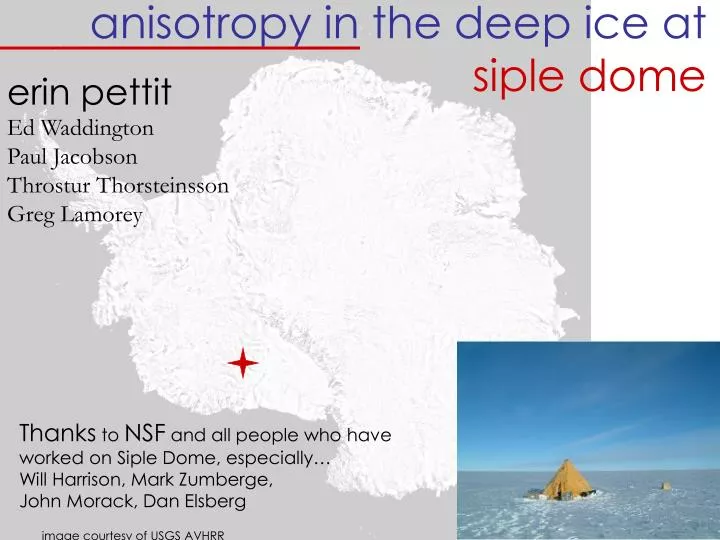 anisotropy in the deep ice at siple dome