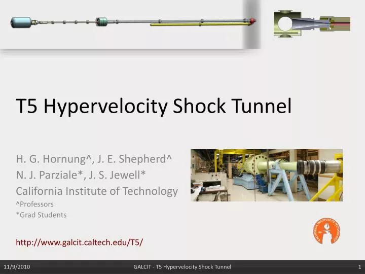 t5 hypervelocity shock tunnel