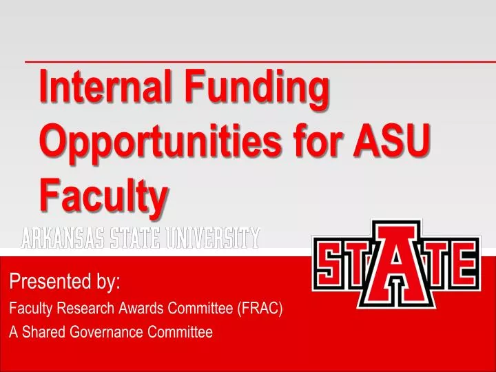 internal funding opportunities for asu faculty