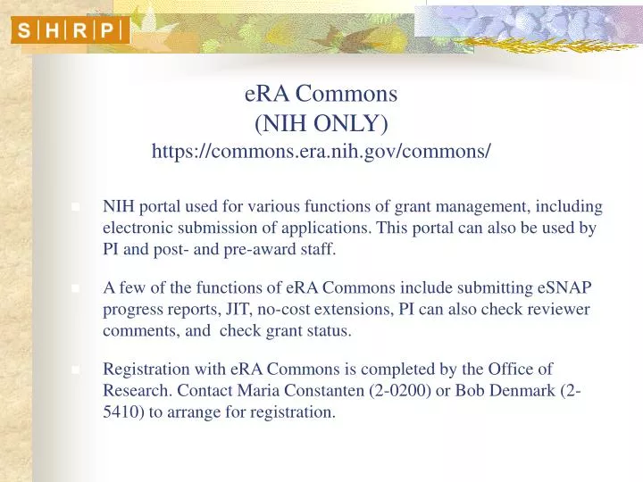 era commons nih only https commons era nih gov commons