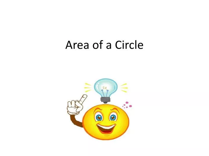area of a circle