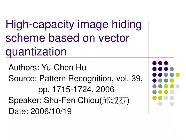 high capacity image hiding scheme based on vector quantization