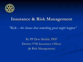 Insurance &amp; Risk Management