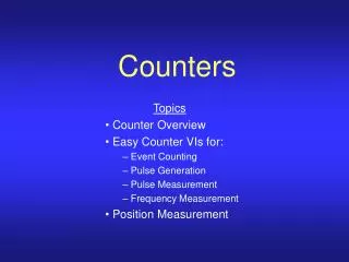 Counters