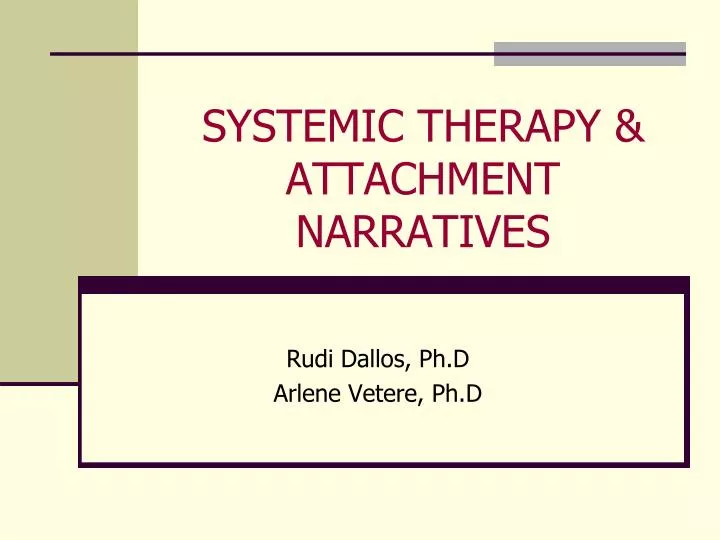systemic therapy attachment narratives