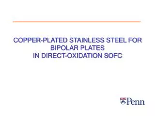 COPPER-PLATED STAINLESS STEEL FOR BIPOLAR PLATES IN DIRECT-OXIDATION SOFC
