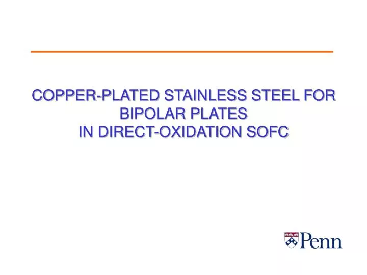 copper plated stainless steel for bipolar plates in direct oxidation sofc