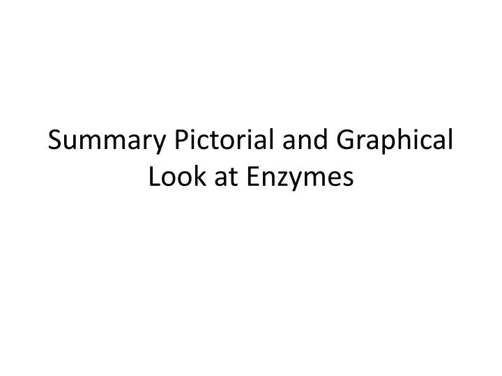 summary pictorial and graphical look at enzymes