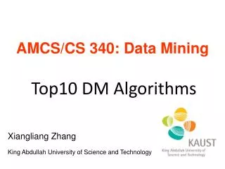 AMCS/CS 340: Data Mining