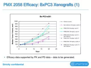 PMX 2058 Efficacy: BxPC3 Xenografts (1)