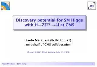Discovery potential for SM Higgs with H ? ZZ (*) ?4l at CMS