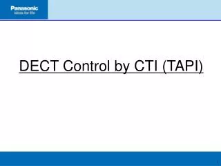 DECT Control by CTI (TAPI)