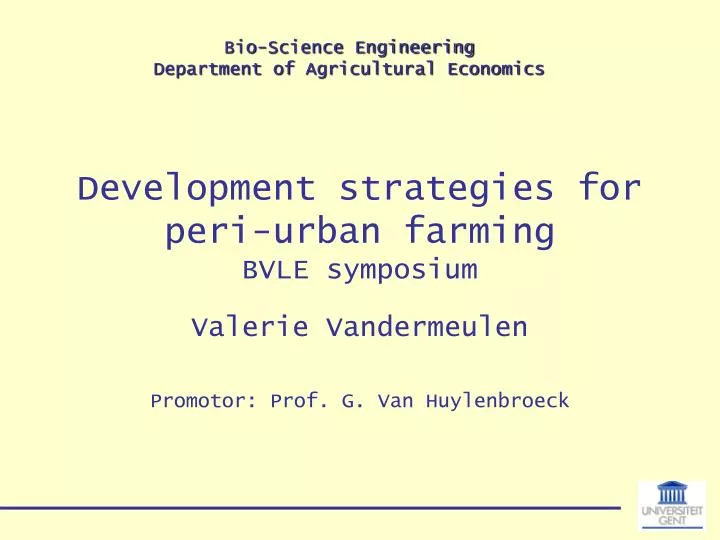 development strategies for peri urban farming bvle symposium