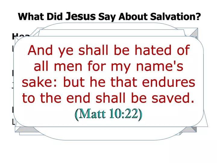 what did jesus say about salvation