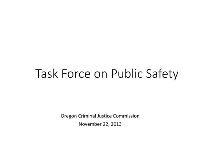 task force on public safety