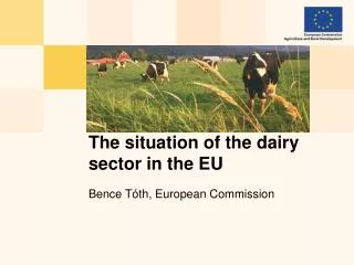 The situation of the dairy sector in the EU