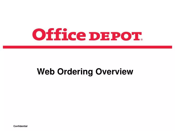 web ordering overview