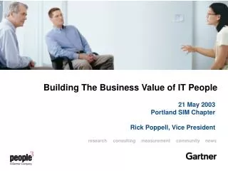 Building The Business Value of IT People