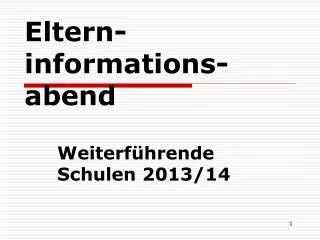 eltern informations abend