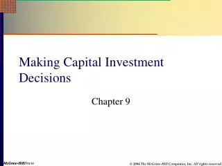 making capital investment decisions