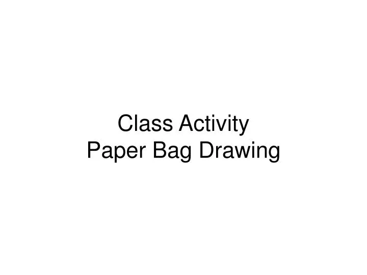 class activity paper bag drawing