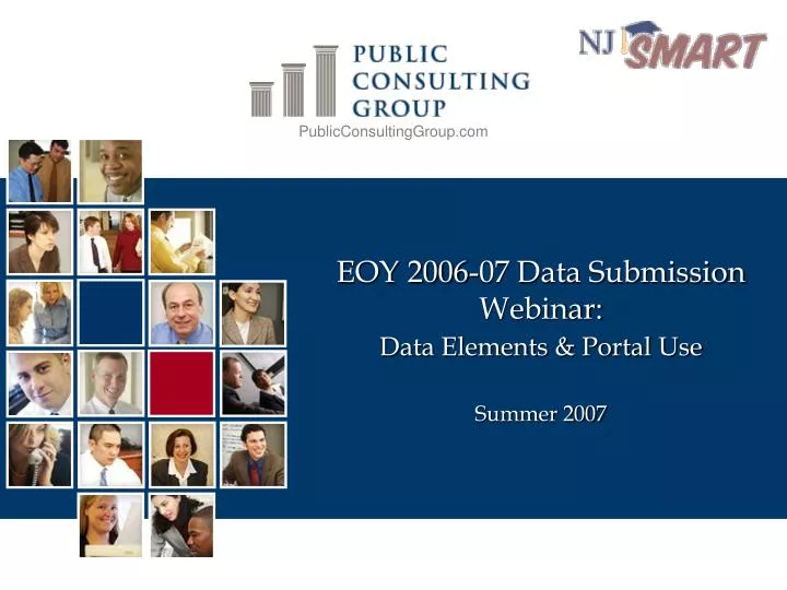 eoy 2006 07 data submission webinar data elements portal use summer 2007