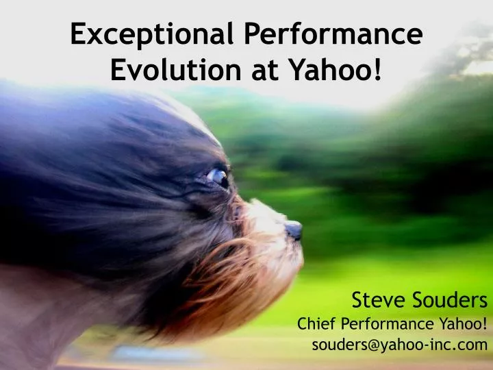 exceptional performance evolution at yahoo