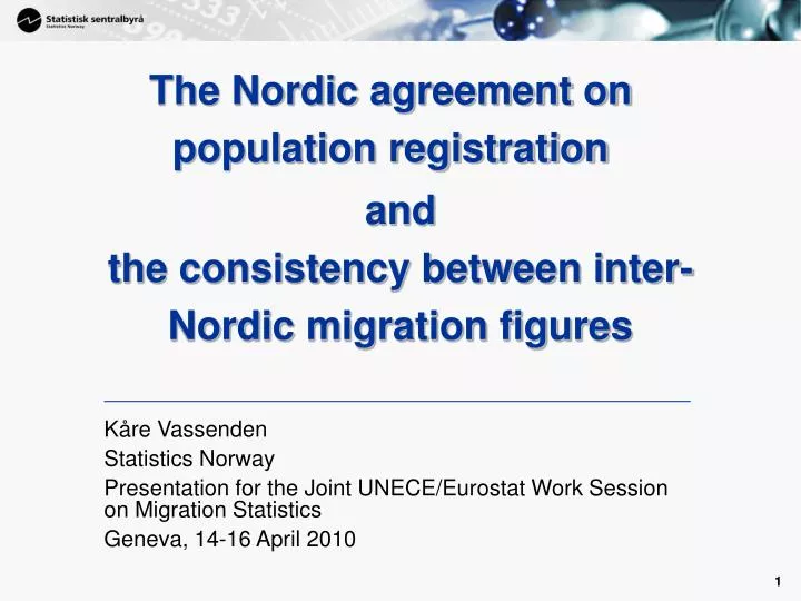 and the consistency between inter nordic migration figures