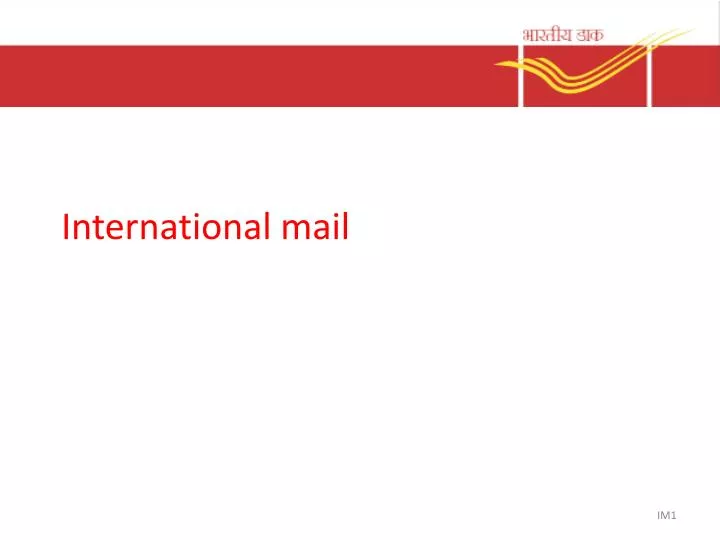 international mail
