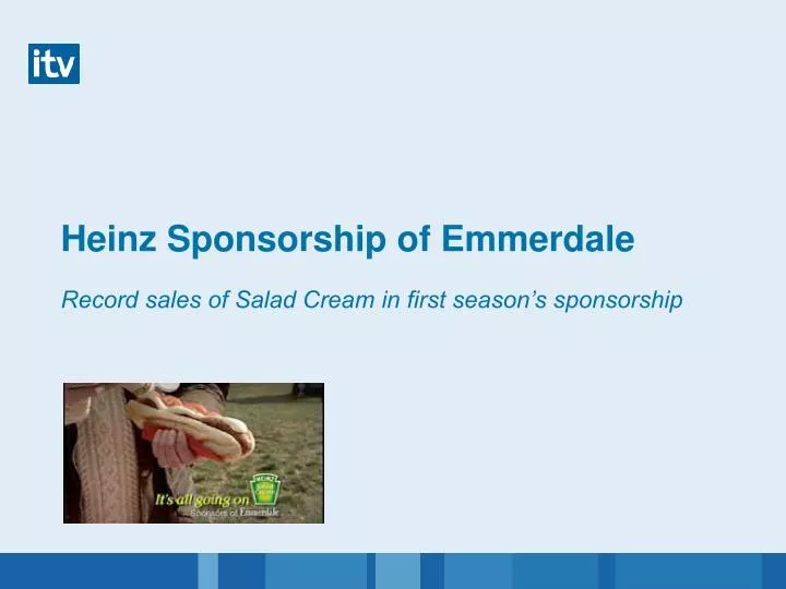 heinz sponsorship of emmerdale