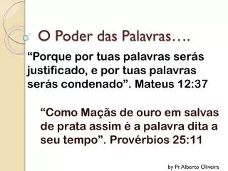 o poder das palavras