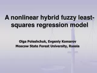 A nonlinear hybrid fuzzy least-squares regression model