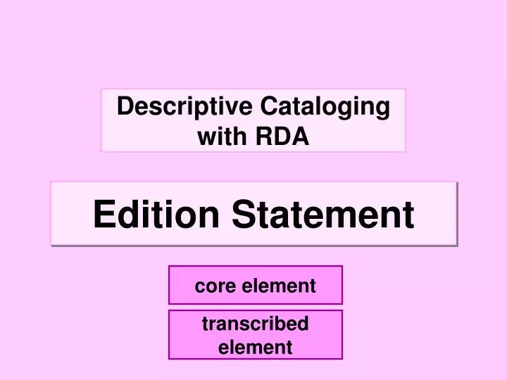 descriptive cataloging with rda