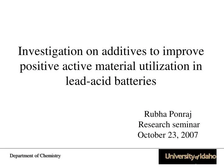 investigation on additives to improve positive active material utilization in lead acid batteries