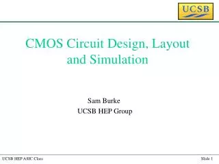 CMOS Circuit Design, Layout and Simulation