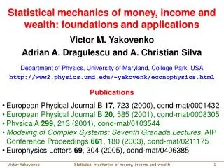 Statistical mechanics of money, income and wealth: foundations and applications