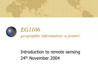 EG1106 geographic information: a primer