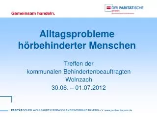 alltagsprobleme h rbehinderter menschen
