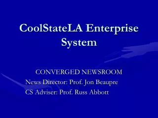 CoolStateLA Enterprise System