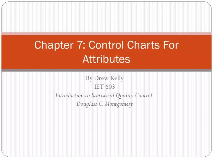 chapter 7 control charts f or attributes