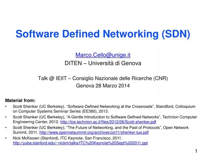software defined networking sdn